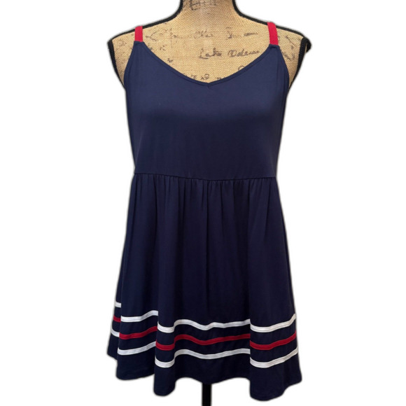 Torrid Super Soft Knit V-Neck Babydoll Top Peacoat Blue Americana Plus Size 2X - Picture 1 of 5